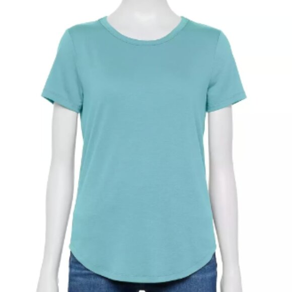 Juniors' SO® Favorite Crewneck Short Sleeve Tee/Modern White/XXL - Picture 2 of 2